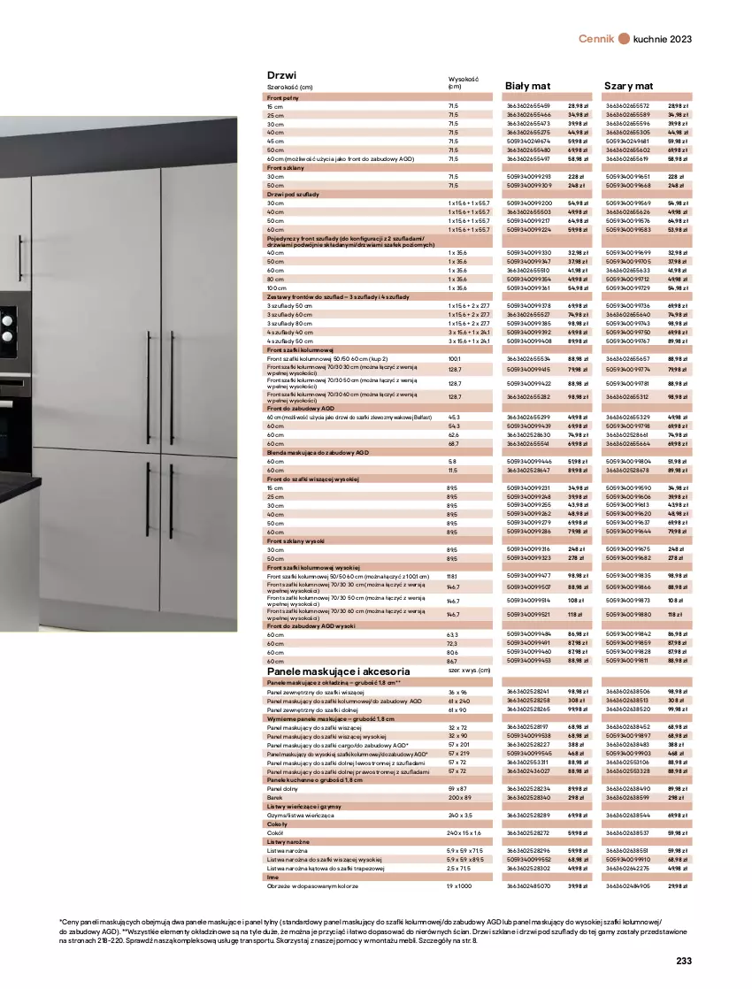 Gazetka promocyjna Castorama - ważna 01.04 do 31.12.2023 - strona 233 - produkty: Drzwi, Fa, Klej, Listwa, Piekarnik, Por, Sok, Sport, Tran, Zlew, Zlewozmywak