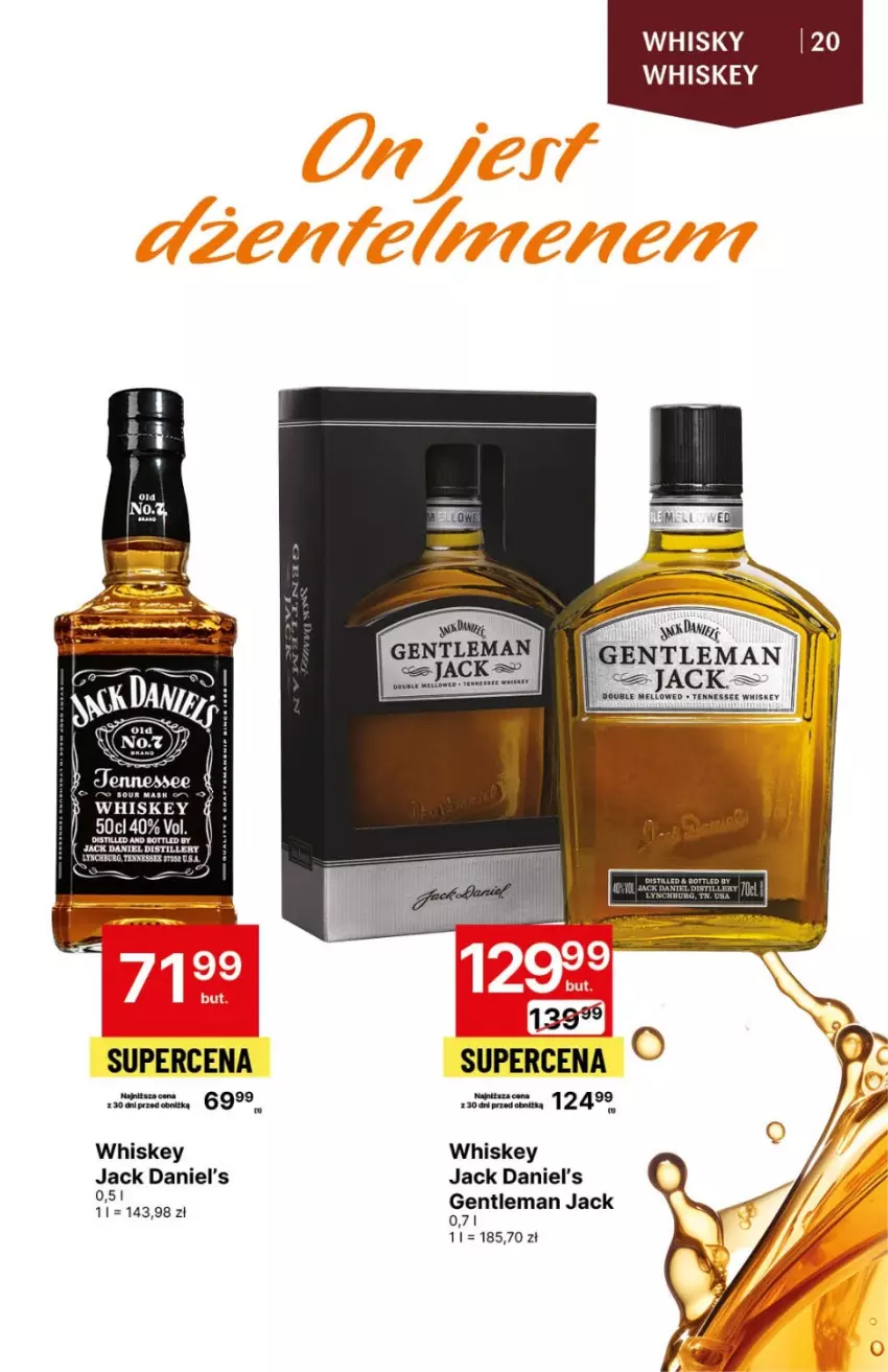 Gazetka promocyjna Delikatesy Centrum - DeliBarek DC06-DC07 - ważna 08.02 do 21.02.2024 - strona 20 - produkty: Jack Daniel's, Whiskey