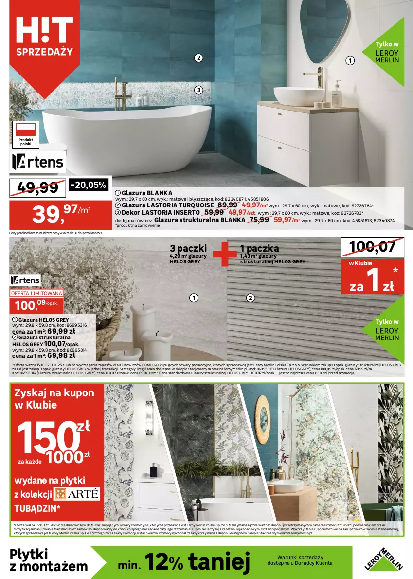 Gazetka promocyjna Leroy Merlin - Gazetka Leroy Merlin - ważna 15.10 do 17.11.2025 - strona 7 - produkty: Astor, Glazura, Lazur, Olej, Rama, Ser, Tran
