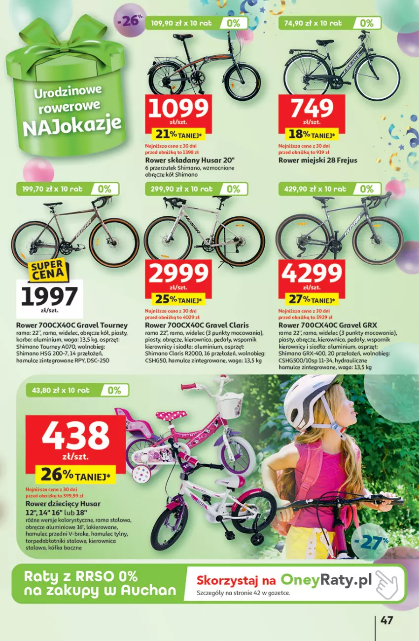 Gazetka promocyjna Auchan - Te URODZINY są NAJ Hipermarket - ważna 15.05 do 21.05.2025 - strona 51 - produkty: Dzieci, Gra, Kierownica, Korba, Lakier, Mule, Piast, Por, Rama, Rower, Waga, Widelec