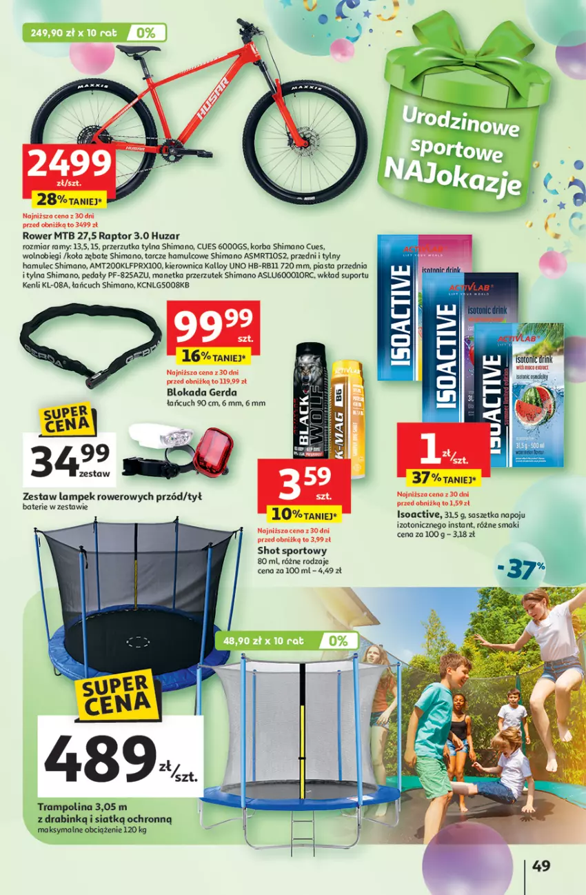 Gazetka promocyjna Auchan - Te URODZINY są NAJ Hipermarket - ważna 15.05 do 21.05.2025 - strona 53 - produkty: Kierownica, Korba, LG, Mule, Piast, Por, Rower, Sport