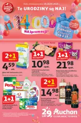 Gazetka promocyjna Auchan - Te URODZINY są NAJ Hipermarket - Gazetka - ważna od 21.05 do 21.05.2025 - strona 1 - produkty: Mokra karma, Frosch, Por, Coccolino, Lovela, Whiskas, Persil, Płyn do płukania, Ariel, Mleko