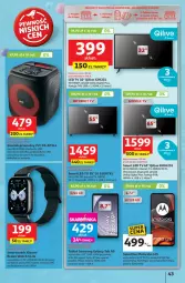 Gazetka promocyjna Auchan - Te URODZINY są NAJ Hipermarket - Gazetka - ważna od 21.05 do 21.05.2025 - strona 47 - produkty: LED TV, Por, JVC, Amol, Motorola, Głośnik, Mikrofon, Tablet, Smartwatch, HD ready, Bateria, Samsung, Gala, Smartfon, LG, Fa