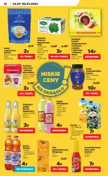 Gazetka promocyjna Netto - Gazetka spożywcza - Gazetka - ważna od 30.01 do 30.01.2022 - strona 12 - produkty: Sok pomarańczowy, Kawa rozpuszczalna, Sok, Por, Mus, Chia, Kawa, Sok jabłkowy, Oranżada, Schweppes, Hellena, Cappuccino, Herbata, Napój, Mięta, Nestea, Nektar, Hortex