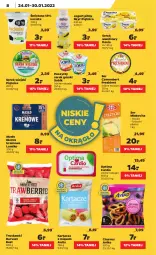 Gazetka promocyjna Netto - Gazetka spożywcza - Gazetka - ważna od 30.01 do 30.01.2022 - strona 8 - produkty: Serek wiejski, Ser, Piątnica, Jogurt, Optima Cardio, Truskawki, Mlekovita, Serek, Optima, Camembert, Danio, Gouda, Masło, Jogurt pitny, Mleko