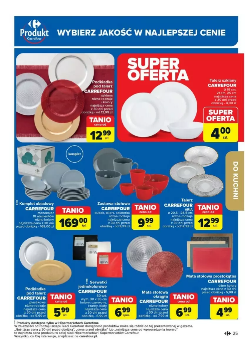 Gazetka promocyjna Carrefour - ważna 17.09 do 28.09.2024 - strona 18 - produkty: Podkład, Podkładka, Talerz