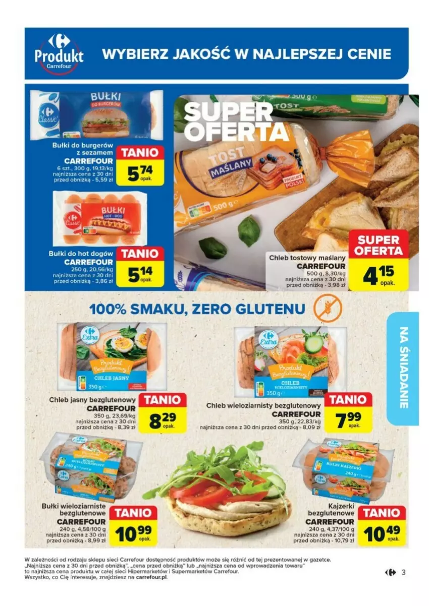 Gazetka promocyjna Carrefour - ważna 17.09 do 28.09.2024 - strona 23 - produkty: Burger, Chleb, Chleb wieloziarnisty, Sezam