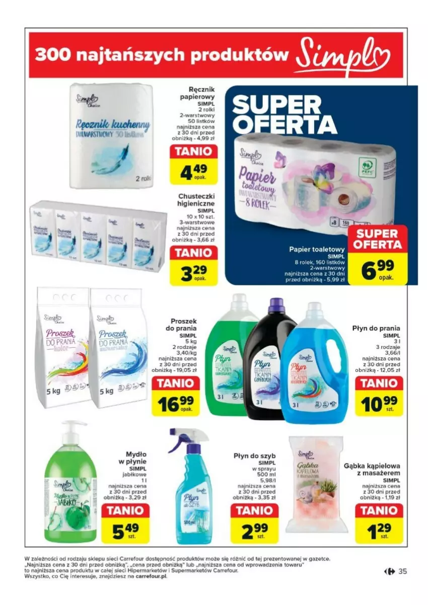 Gazetka promocyjna Carrefour - ważna 17.09 do 28.09.2024 - strona 29 - produkty: Chusteczki, Masażer, Mydło, Mydło w płynie, Papier, Papier toaletowy, Płyn do prania, Płyn do szyb, Proszek do prania, Ręcznik, Rolki