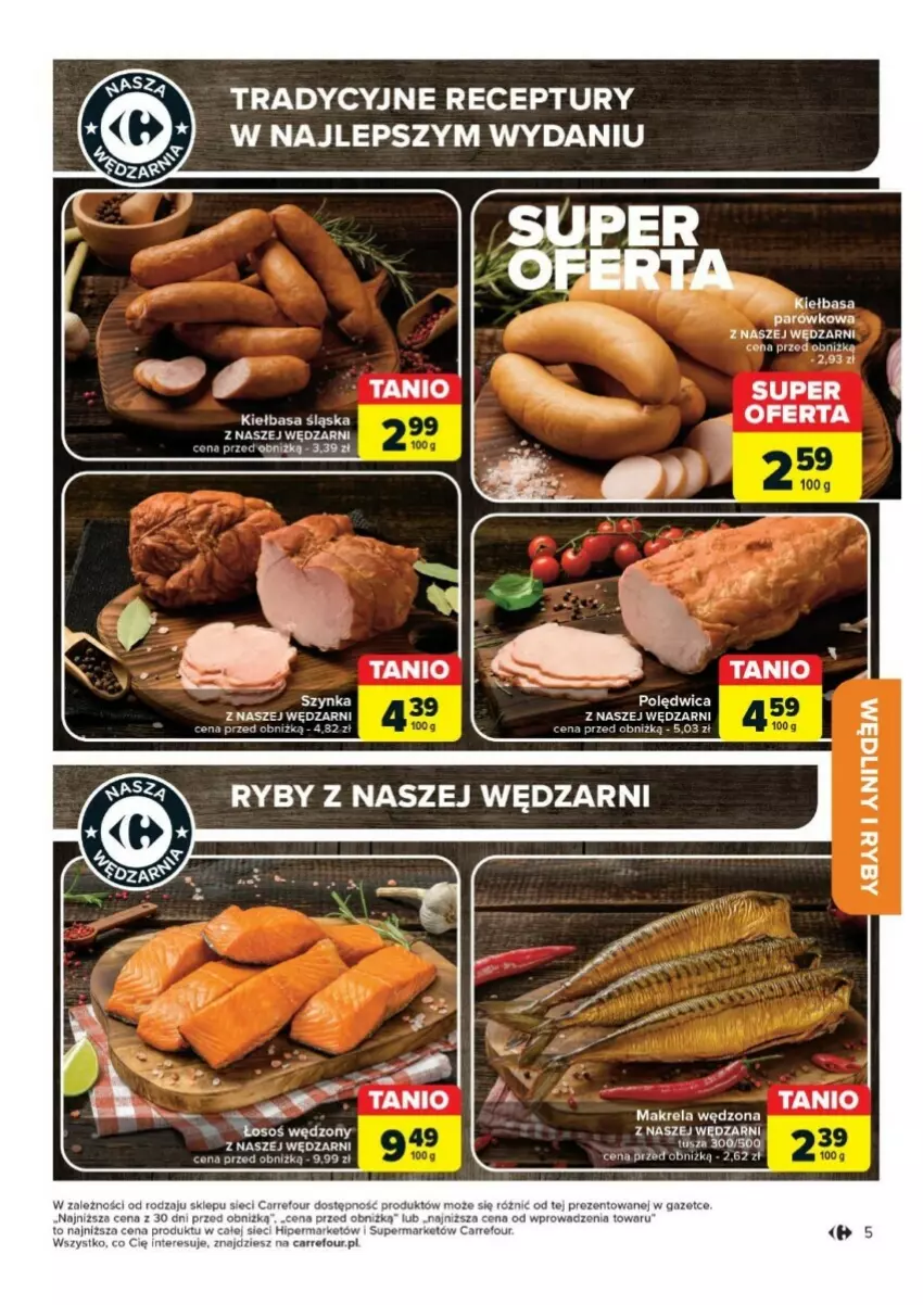 Gazetka promocyjna Carrefour - ważna 17.09 do 28.09.2024 - strona 38 - produkty: Kiełbasa, Kiełbasa śląska, Szynka