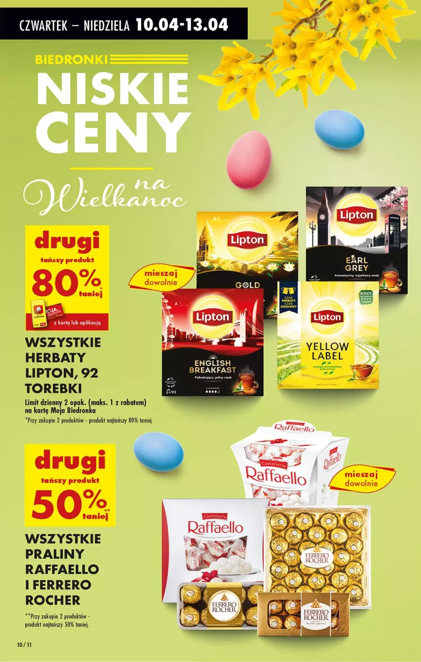 Gazetka promocyjna Biedronka - Od Czwartku - ważna 10.04 do 16.04.2025 - strona 10 - produkty: Fa, Ferrero, Ferrero Rocher, Lipton, Praliny, Raffaello