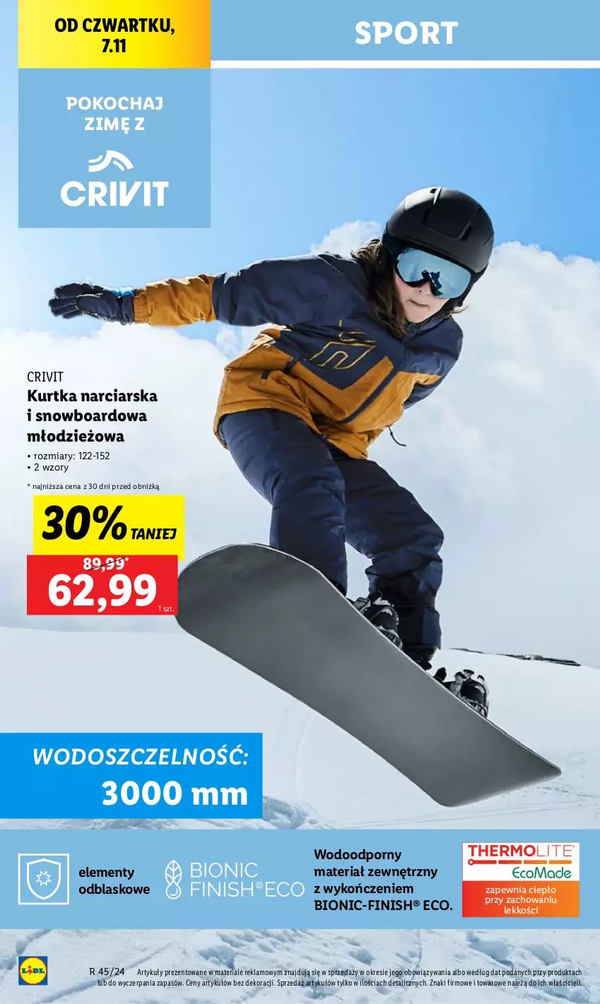 Gazetka promocyjna Lidl - GAZETKA - ważna 07.11 do 09.11.2024 - strona 20 - produkty: Finish, Koc, Kurtka, Por, Snowboard, Sport