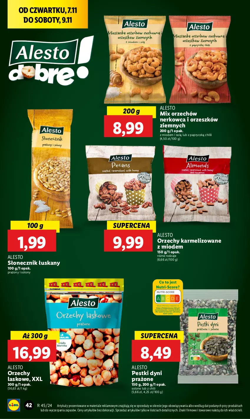 Gazetka promocyjna Lidl - GAZETKA - ważna 07.11 do 09.11.2024 - strona 44 - produkty: Pestki dyni