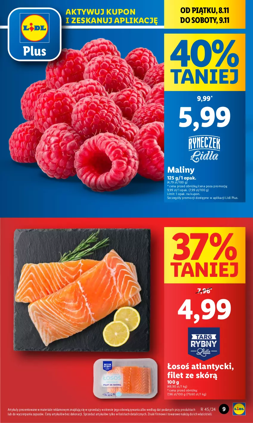 Gazetka promocyjna Lidl - GAZETKA - ważna 07.11 do 09.11.2024 - strona 9 - produkty: Maliny