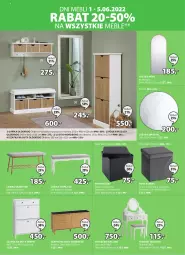 Gazetka promocyjna Jysk - Oferta tygodnia - Gazetka - ważna od 14.06 do 14.06.2022 - strona 7 - produkty: Sos, Puf, Buty, Szafka, Toaletka, Taboret, Półka, Mars, Szafka na buty, Aksam, Poduszka, Lustro, Meble, Fa
