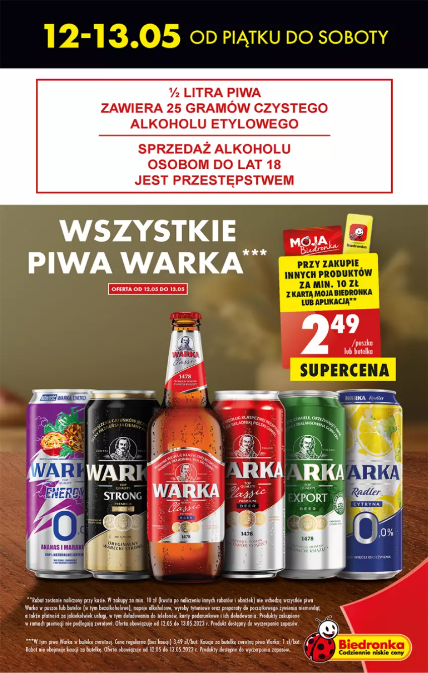 Gazetka promocyjna Biedronka - Gazetka - Biedronka.pl - ważna 11.05 do 17.05.2023 - strona 13 - produkty: Fa, Gra, Kasia, Napoje, Orka, Piwa, Piwo, Rama, Telefon, Warka