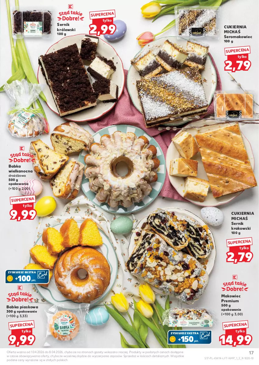 Gazetka promocyjna Kaufland - Gazetka tygodnia - ważna 01.04 do 08.04.2026 - strona 17 - produkty: Babka, Cukier, Królewski, Makowiec, Ser