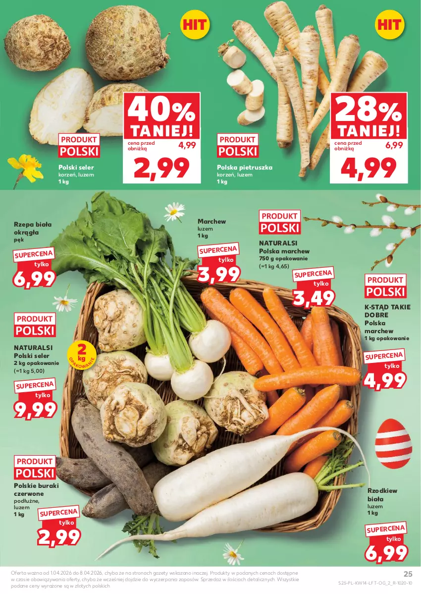 Gazetka promocyjna Kaufland - Gazetka tygodnia - ważna 01.04 do 08.04.2026 - strona 25 - produkty: Buraki, Pietruszka, Seler korzeń