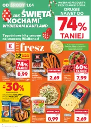 Gazetka promocyjna Kaufland - Gazetka tygodnia - Gazetka - ważna od 08.04 do 08.04.2026 - strona 4 - produkty: Piec, Sałatka, Rycki Edam, Warzywa, Ser, Koc, Truskawki, Madej Wróbel, Dega, Sałatka warzywna, Laur, Sałat, Edam, Morliny, Pieczywo, Frankfurterki, Owoce, Waga, Olej, Bułka