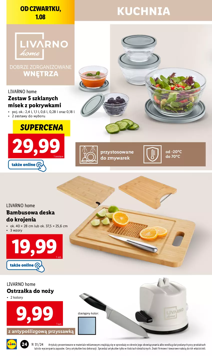 Gazetka promocyjna Lidl - GAZETKA - ważna 29.07 do 03.08.2024 - strona 26 - produkty: Deska do krojenia, Ivar, Kuchnia, Noż, Ostrzałka do noży