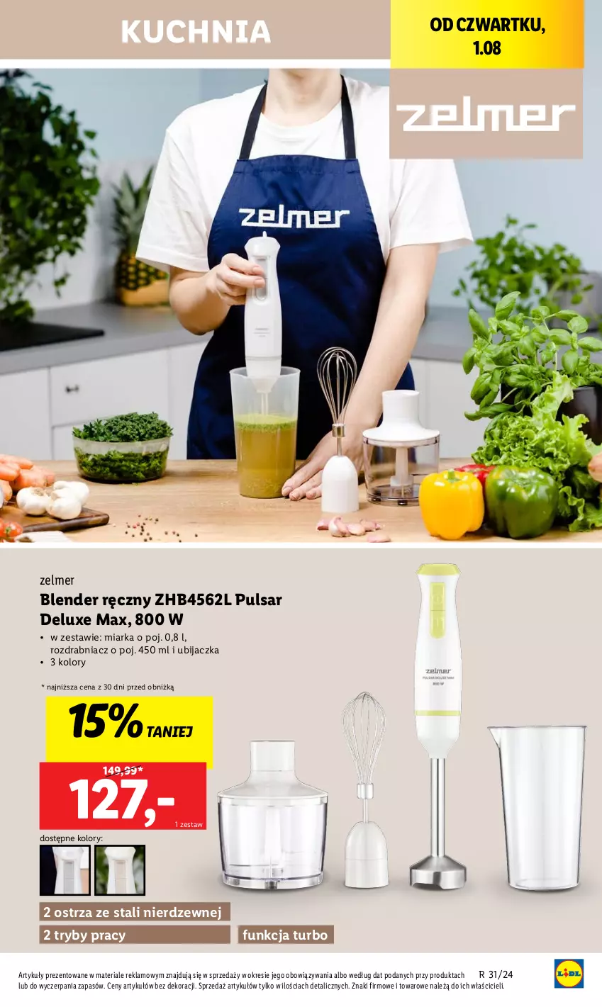 Gazetka promocyjna Lidl - GAZETKA - ważna 29.07 do 03.08.2024 - strona 29 - produkty: Blender, Blender ręczny, Kuchnia, Miarka, Rozdrabniacz, Zelmer