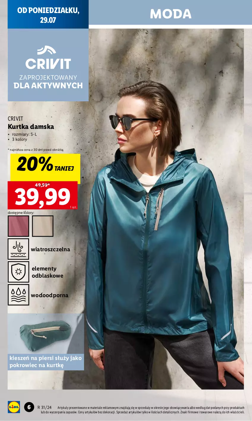 Gazetka promocyjna Lidl - GAZETKA - ważna 29.07 do 03.08.2024 - strona 8 - produkty: Kurtka, Moda, Pokrowiec, Por