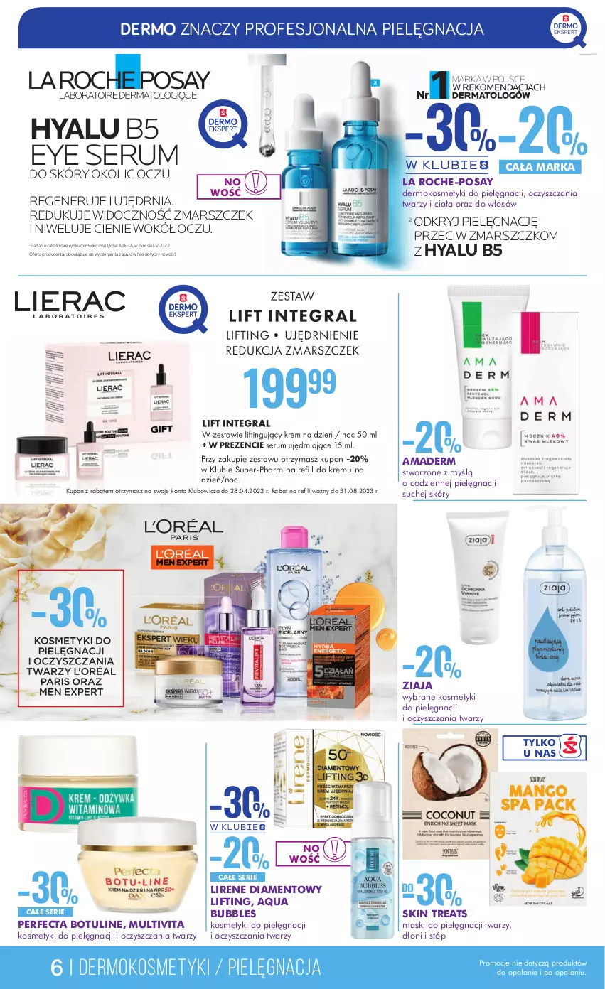 Gazetka promocyjna Super Pharm - Gazetka - ważna 01.04 do 16.04.2023 - strona 6 - produkty: Kosmetyki do pielęgnacji, La Roche-Posay, Lirene, Mars, Perfecta, Rum, Ser, Serum, Ziaja