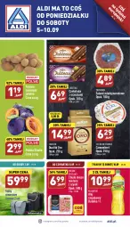 Gazetka promocyjna Aldi - Pełny katalog - Gazetka - ważna od 10.09 do 10.09.2022 - strona 1 - produkty: Mięso mielone z szynki, Mięso mielone, Kujawski, Gra, Salami, Ziemniaki, Camembert, Rower, Czekolada, Lavazza, Olej rzepakowy, Olej, Mięso, Fa