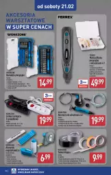 Gazetka promocyjna Aldi - Pełna oferta - Gazetka - ważna od 21.02 do 21.02.2026 - strona 32 - produkty: Ser, Noż, Mop, Taśma montażowa, Klej, Kabel USB, Taśma miernicza, Sznurek, Pudełko, Szlifierka, Zestaw końcówek, Smartfon, Listwa