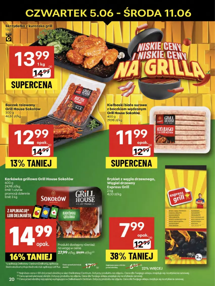 Gazetka promocyjna Delikatesy Centrum - Franczyza DC23 Czwartek - ważna 05.06 do 11.06.2025 - strona 20 - produkty: Fa, Grill, Rum, Sok, Sokołów, Węgiel drzewny