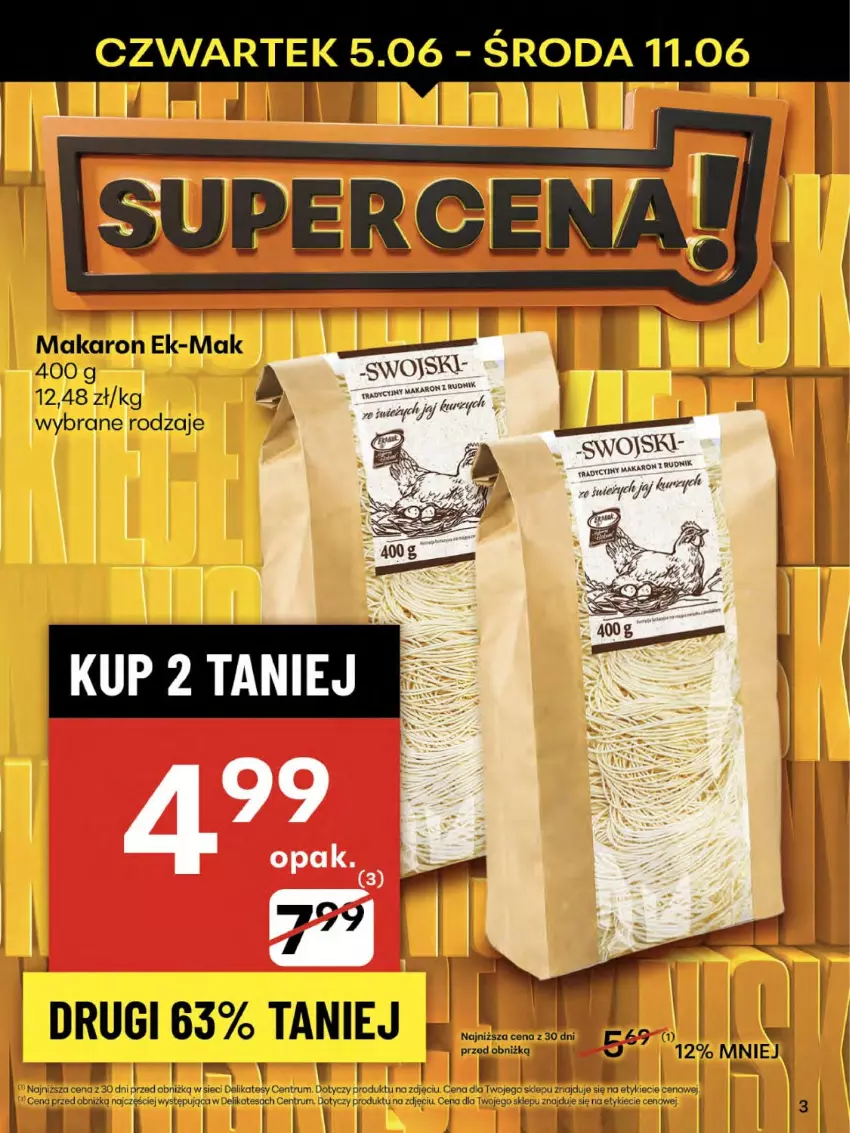 Gazetka promocyjna Delikatesy Centrum - Franczyza DC23 Czwartek - ważna 05.06 do 11.06.2025 - strona 3 - produkty: Fa, Makaron, Rum