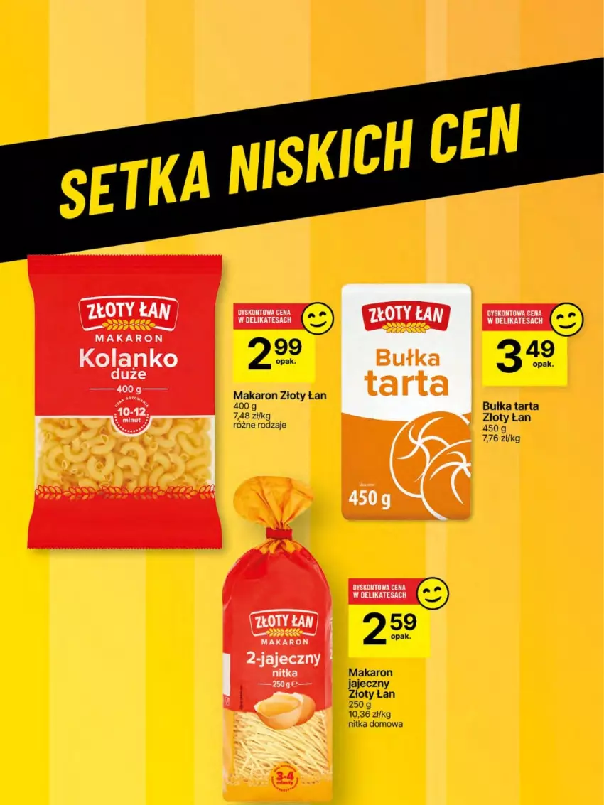Gazetka promocyjna Delikatesy Centrum - Franczyza DC23 Czwartek - ważna 05.06 do 11.06.2025 - strona 52 - produkty: Bułka, Bułka tarta, Jaja, Makaron, Tarta