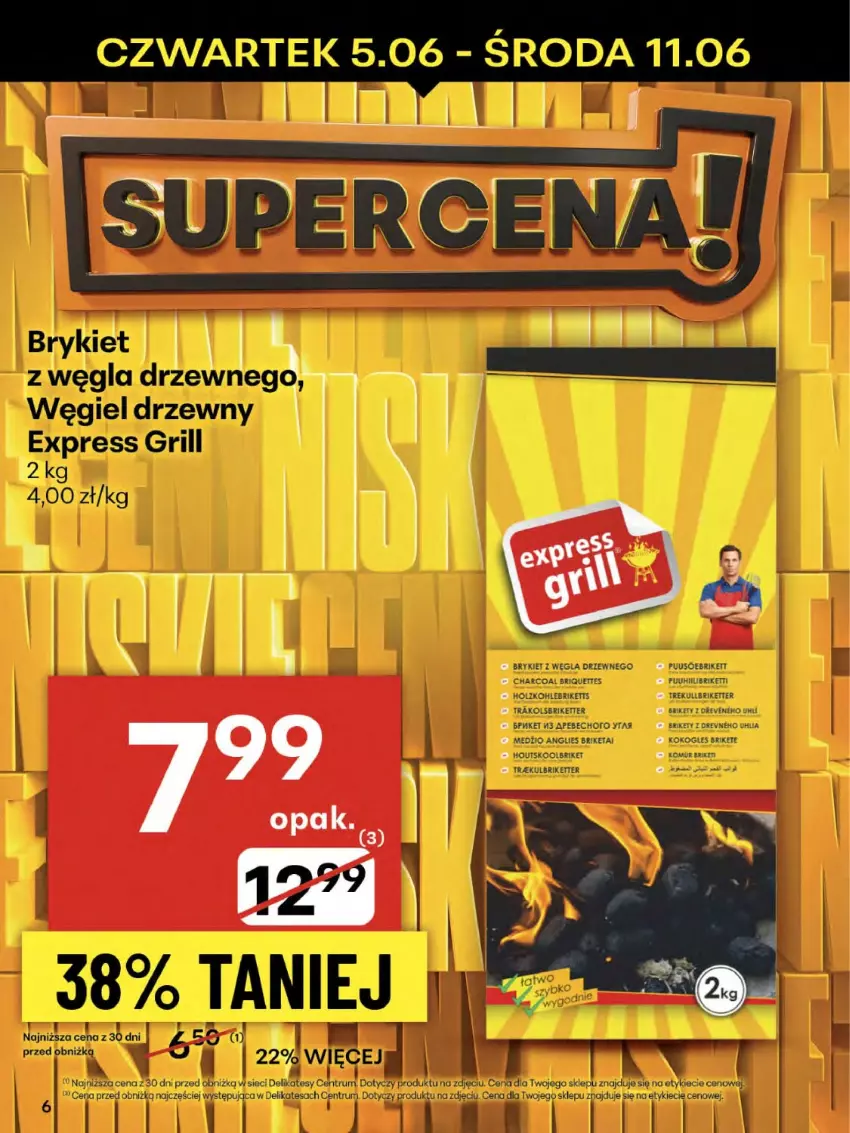 Gazetka promocyjna Delikatesy Centrum - Franczyza DC23 Czwartek - ważna 05.06 do 11.06.2025 - strona 6 - produkty: Grill, Węgiel drzewny