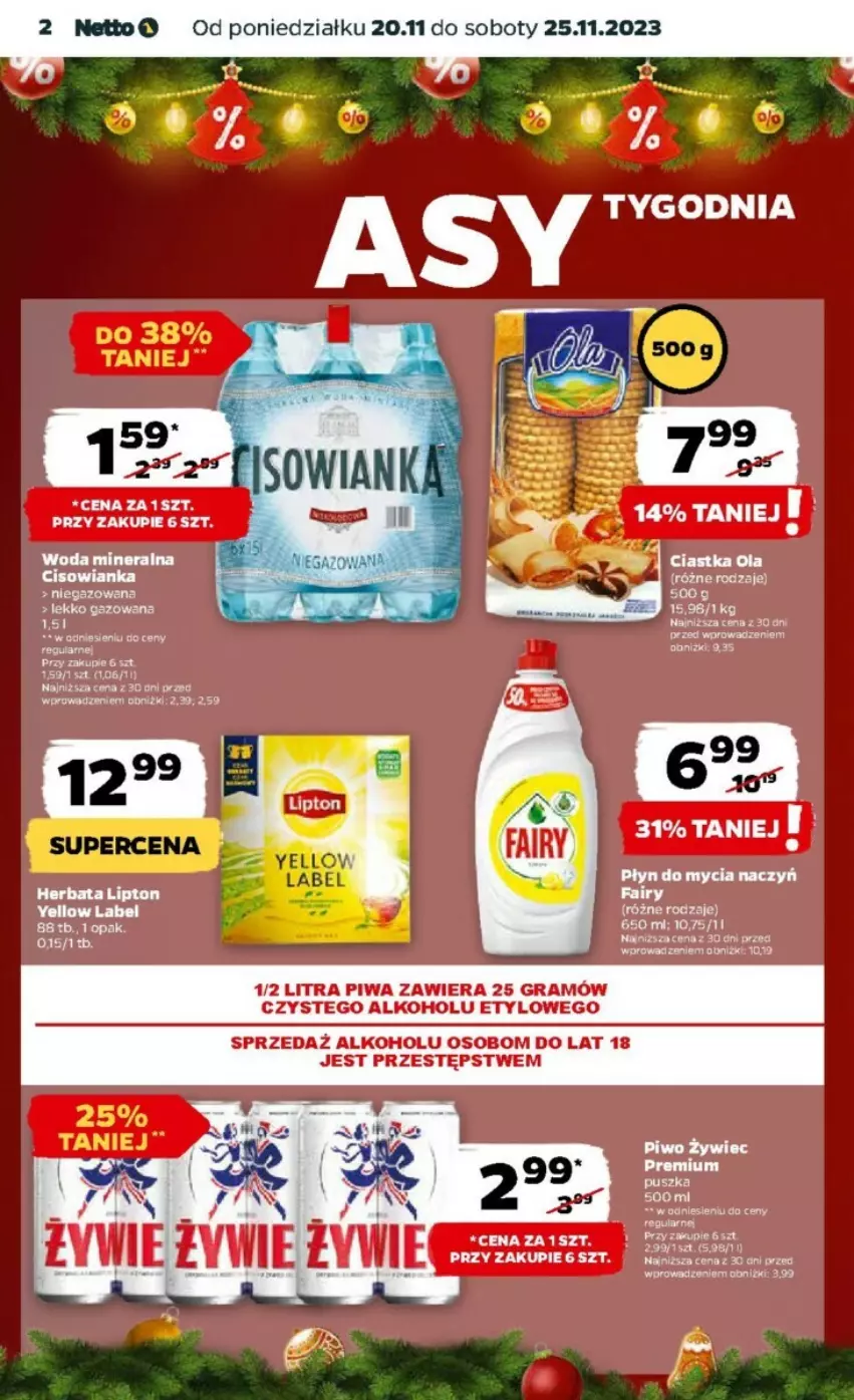 Gazetka promocyjna Netto - ważna 20.11 do 25.11.2023 - strona 12 - produkty: Cisowianka, Do mycia naczyń, Gra, Piwa, Płyn do mycia, Płyn do mycia naczyń, Woda, Woda mineralna