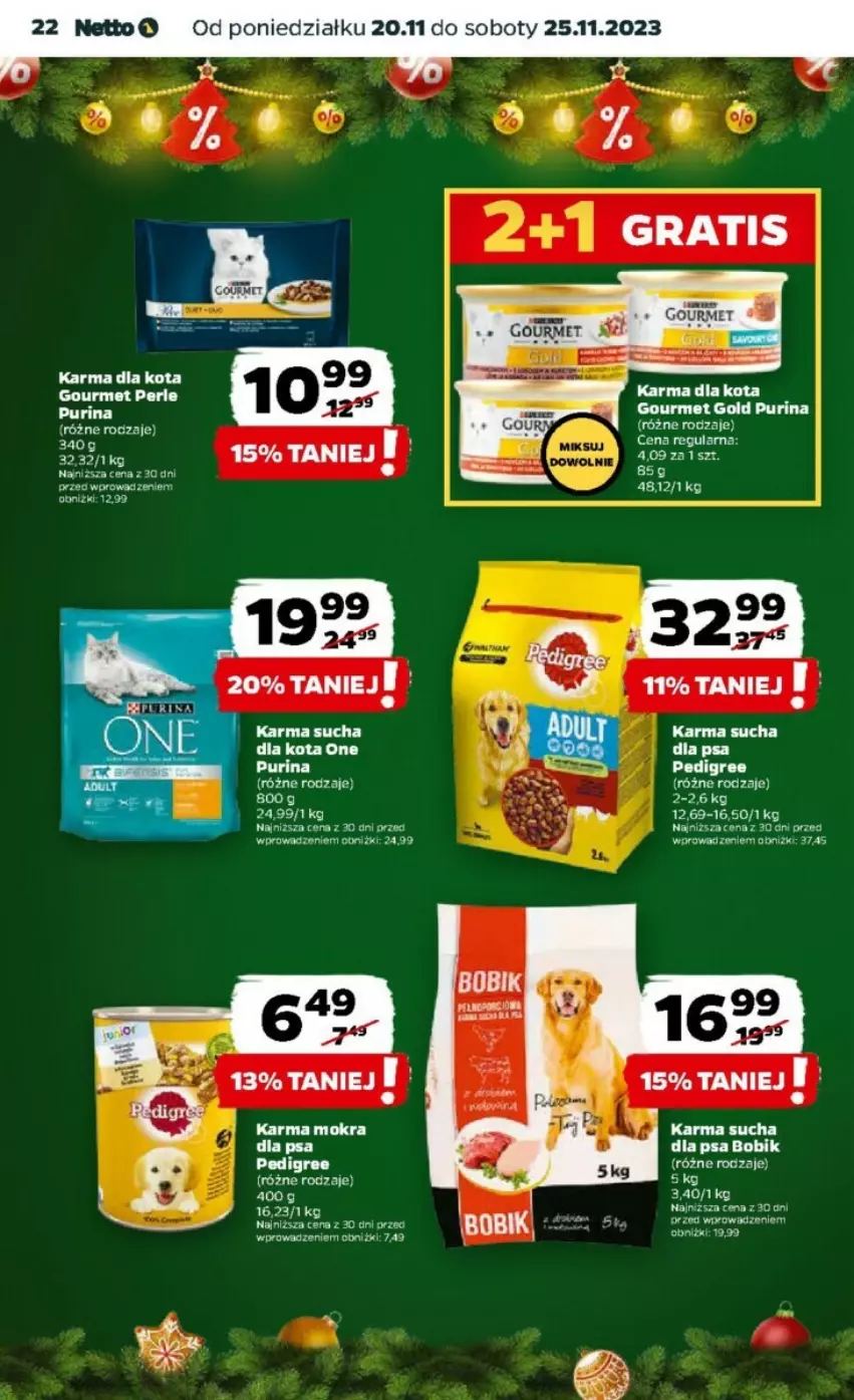 Gazetka promocyjna Netto - ważna 20.11 do 25.11.2023 - strona 15 - produkty: Gourmet Gold, Gra, Pedigree, Pur, Purina