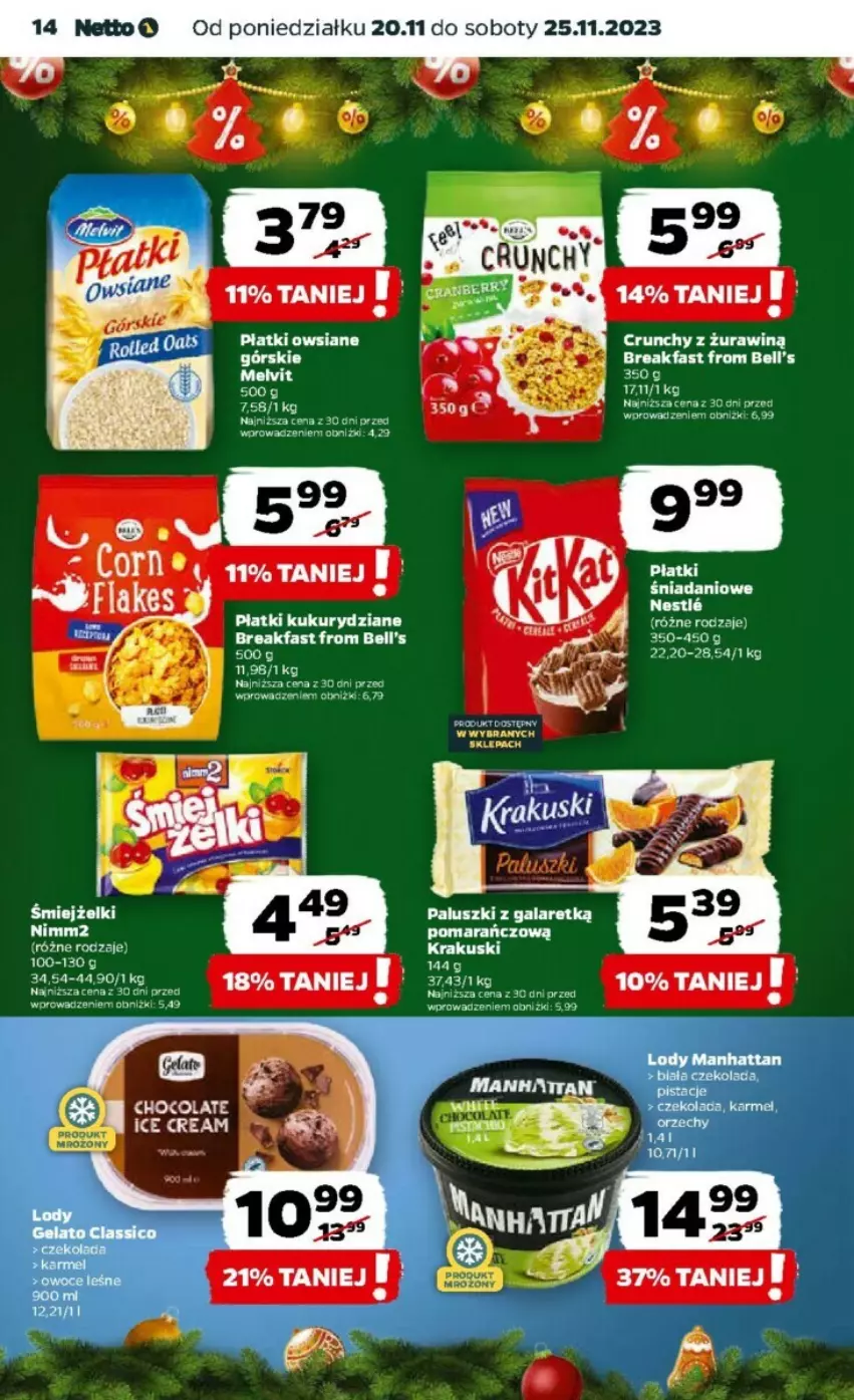 Gazetka promocyjna Netto - ważna 20.11 do 25.11.2023 - strona 6 - produkty: Bell, Danio, Fa, Krakus, Krakuski, Nimm2, Płatki owsiane