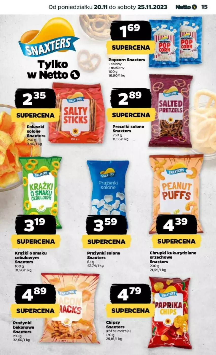 Gazetka promocyjna Netto - ważna 20.11 do 25.11.2023 - strona 7 - produkty: Chrupki, Popcorn, Precelki