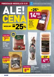 Gazetka promocyjna Aldi - ALE! CENA - Gazetka - ważna od 31.01 do 31.01.2021 - strona 6 - produkty: Piec, Ser, Mus, Gin, Salami, Kaczka, Serdelki, Lodówka, Tera, Szynka, Boczek, Fa