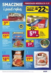 Gazetka promocyjna Aldi - ALE! CENA - Gazetka - ważna od 31.01 do 31.01.2021 - strona 9 - produkty: Piec, Krakus, Konserwa wołowa, Ser, Gin, Szynka premium, Pasztet, Tera, Szynka, Pieczarka, Boczek, Mięso wieprzowe, Mięso