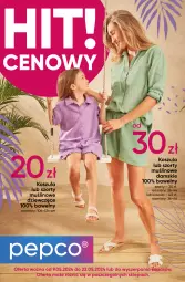 Gazetka promocyjna Pepco - Muślinowe komplety - Gazetka - ważna od 23.05 do 23.05.2024 - strona 1 - produkty: Szorty, Kosz, Koszula