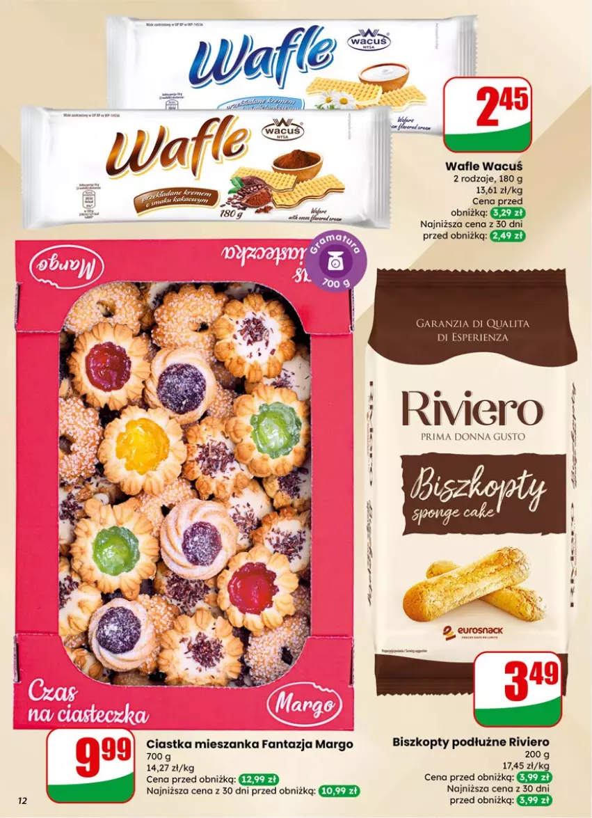 Gazetka promocyjna Dino - Gazetka 02 / 2026 - ważna 07.01 do 13.01.2026 - strona 12 - produkty: Biszkopty, Ciastka, Fa, Fanta, Prima, Wafle