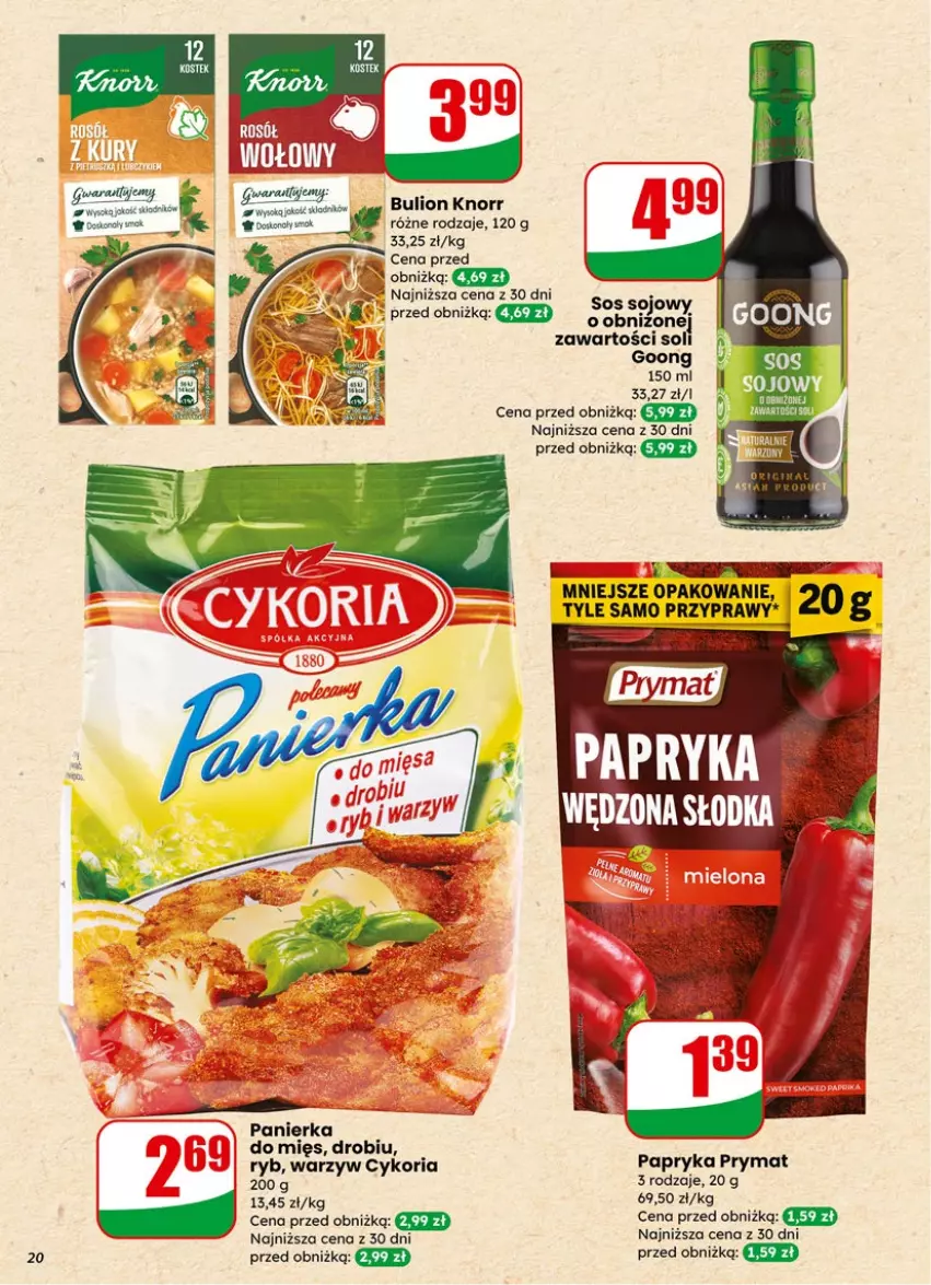 Gazetka promocyjna Dino - Gazetka 02 / 2026 - ważna 07.01 do 13.01.2026 - strona 20 - produkty: Bulion, Knorr, Lion, Papryka, Prymat, Przyprawy