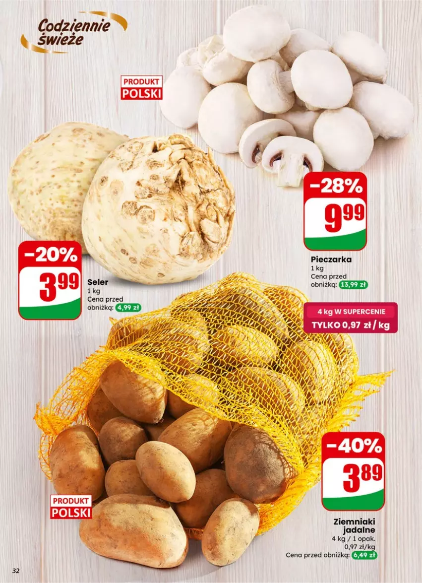 Gazetka promocyjna Dino - Gazetka 02 / 2026 - ważna 07.01 do 13.01.2026 - strona 32 - produkty: Piec, Pieczarka, Ziemniaki