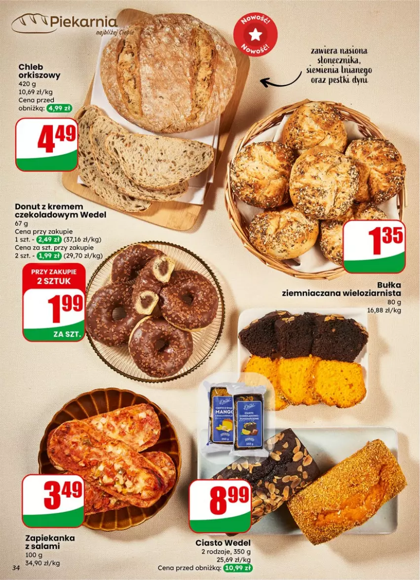 Gazetka promocyjna Dino - Gazetka 02 / 2026 - ważna 07.01 do 13.01.2026 - strona 34 - produkty: Bułka, Donut, JBL