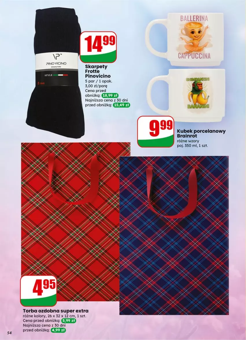 Gazetka promocyjna Dino - Gazetka 02 / 2026 - ważna 07.01 do 13.01.2026 - strona 54 - produkty: Karp, Kubek, Por, Torba