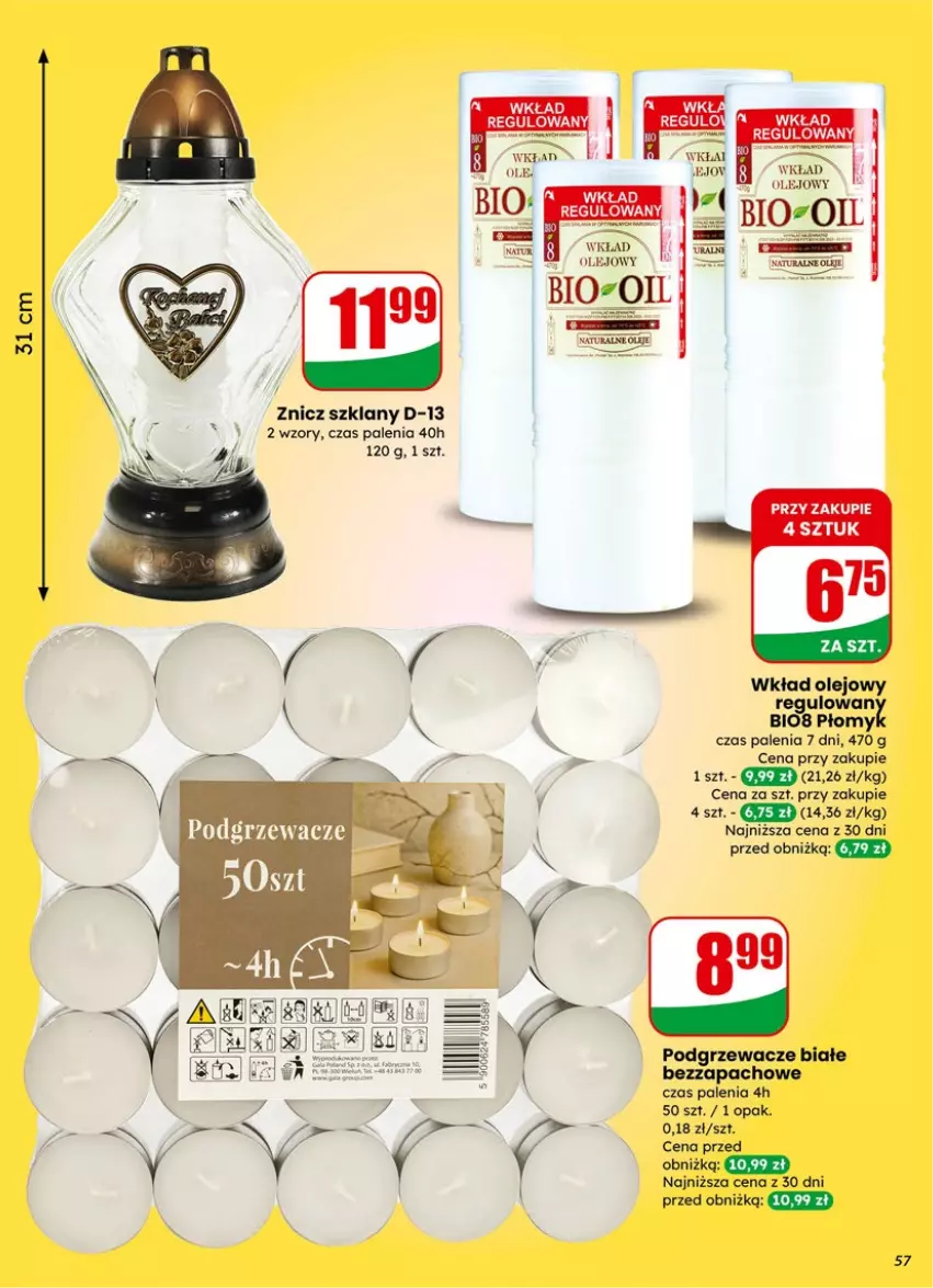 Gazetka promocyjna Dino - Gazetka 02 / 2026 - ważna 07.01 do 13.01.2026 - strona 57 - produkty: Olej, Podgrzewacze, Wkład olejowy, Znicz