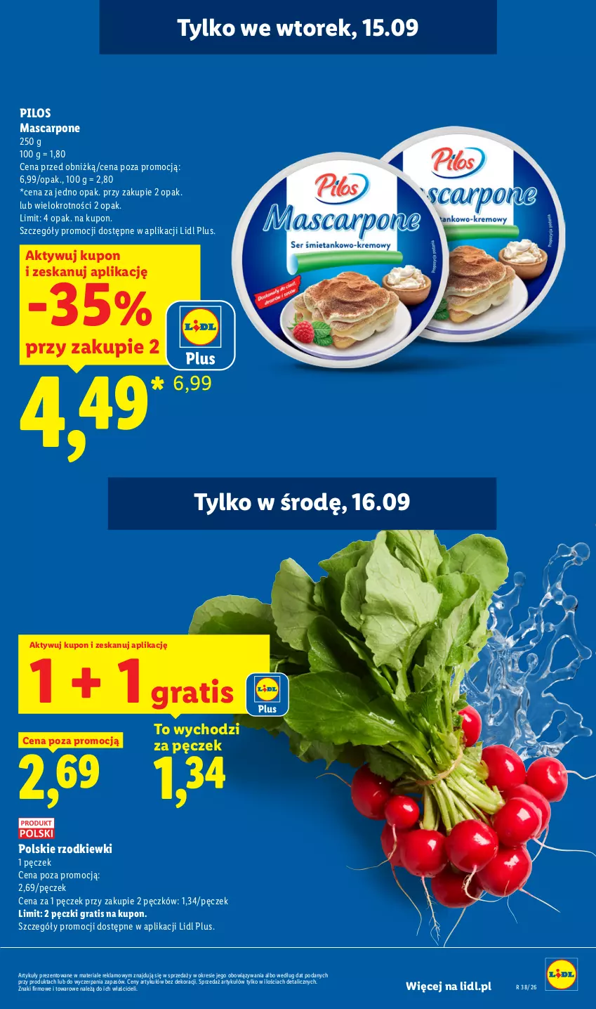 Gazetka promocyjna Lidl - Gazetka ważna od 14.09 do 16.09 - ważna 14.09 do 16.09.2026 - strona 11 - produkty: Gra, Mascarpone, Pilos