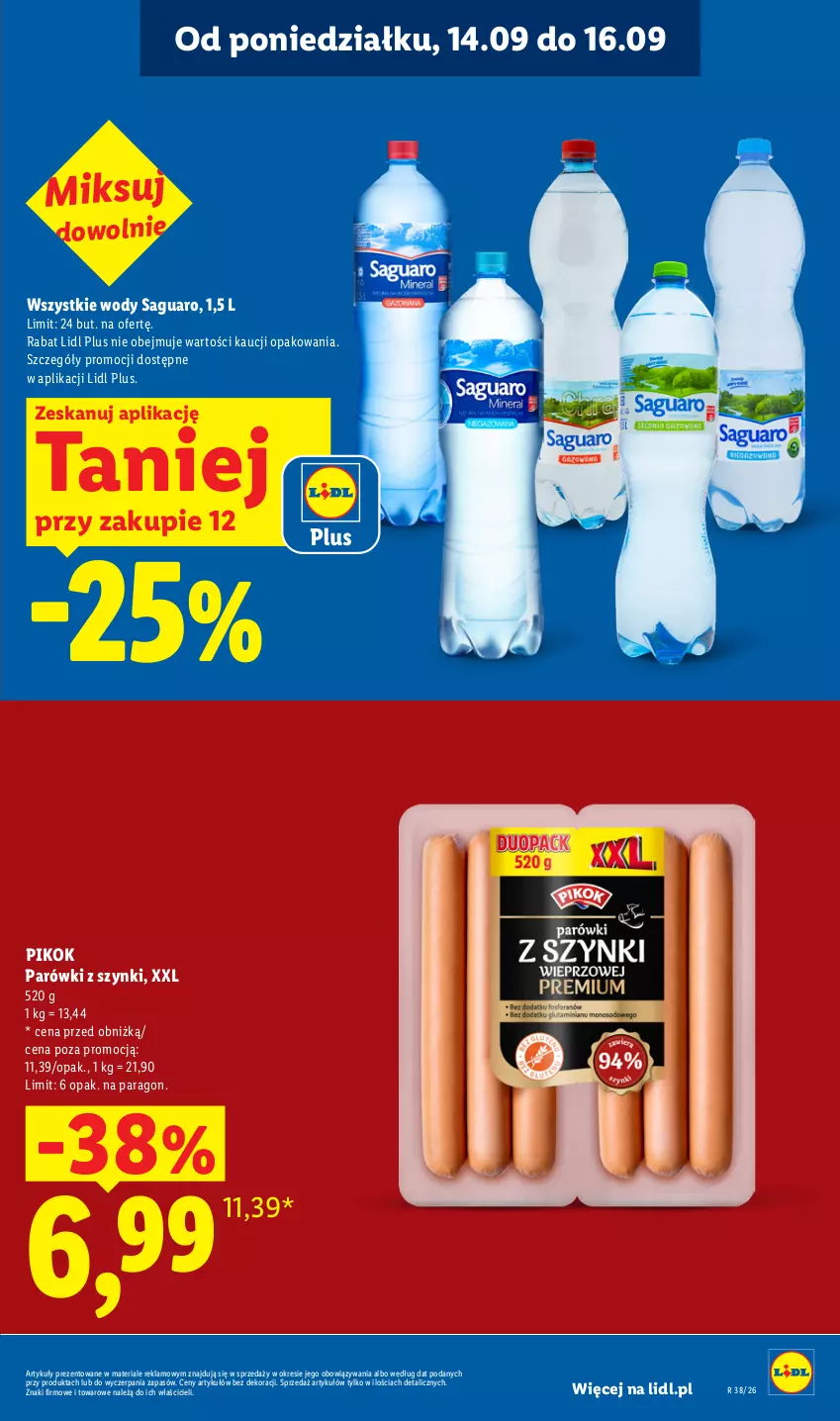 Gazetka promocyjna Lidl - Gazetka ważna od 14.09 do 16.09 - ważna 14.09 do 16.09.2026 - strona 13 - produkty: Parówki, Parówki z szynki, PIKOK