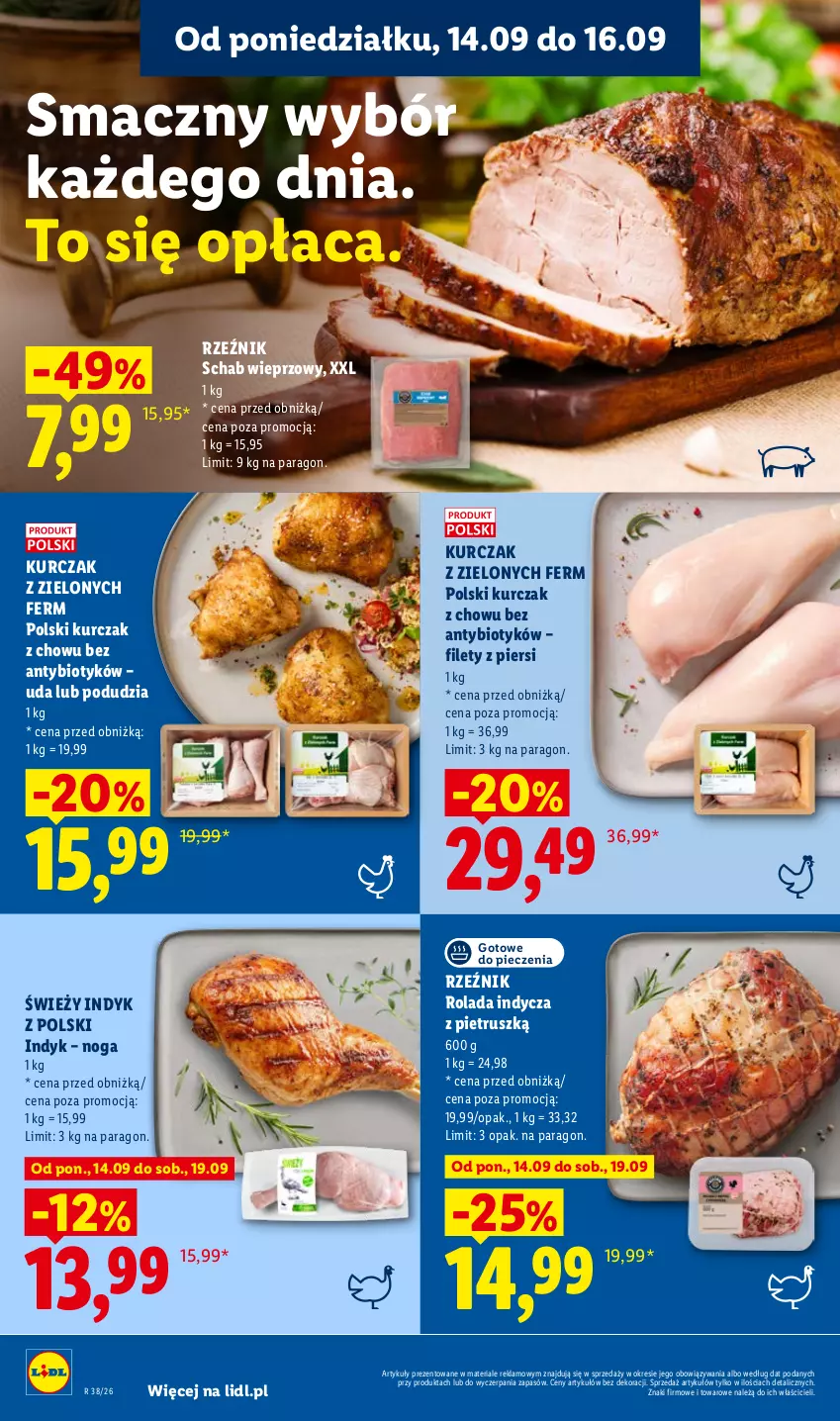Gazetka promocyjna Lidl - Gazetka ważna od 14.09 do 16.09 - ważna 14.09 do 16.09.2026 - strona 36 - produkty: Kurczak, Piec, Rolada, Schab wieprzowy