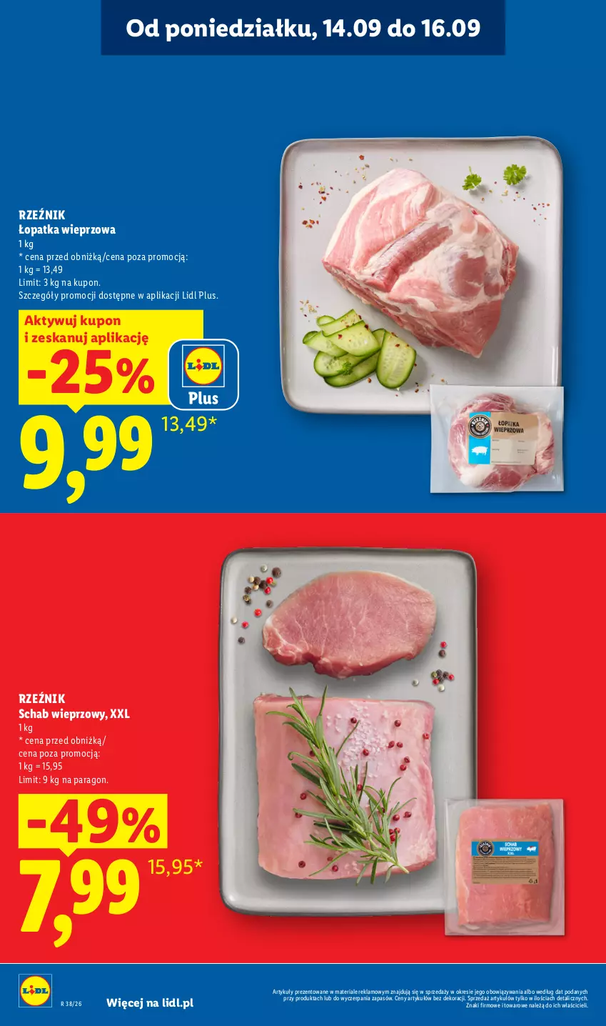 Gazetka promocyjna Lidl - Gazetka ważna od 14.09 do 16.09 - ważna 14.09 do 16.09.2026 - strona 4 - produkty: Schab wieprzowy