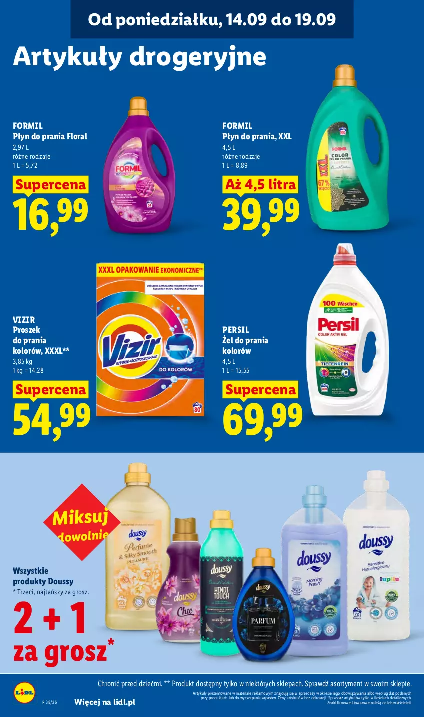 Gazetka promocyjna Lidl - Gazetka ważna od 14.09 do 16.09 - ważna 14.09 do 16.09.2026 - strona 76 - produkty: Flora, Persil, Płyn do prania, Proszek do prania, Vizir